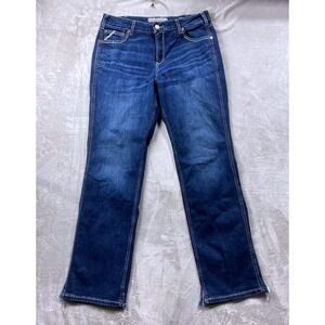 Ariat Women's Perfect Rise Straight Jeans 33R Blue Rebar Riveter Stretch